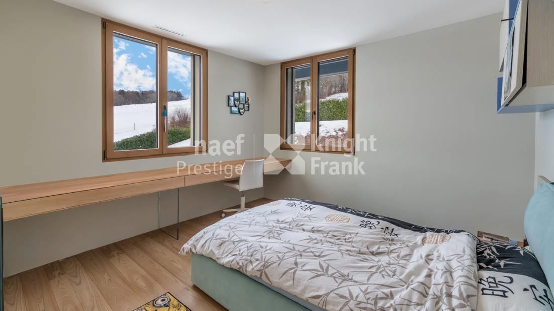 Propriété individuelle récente de 6.5 pièces avec vue panoramique et piscine extérieure à vendre à Riaz