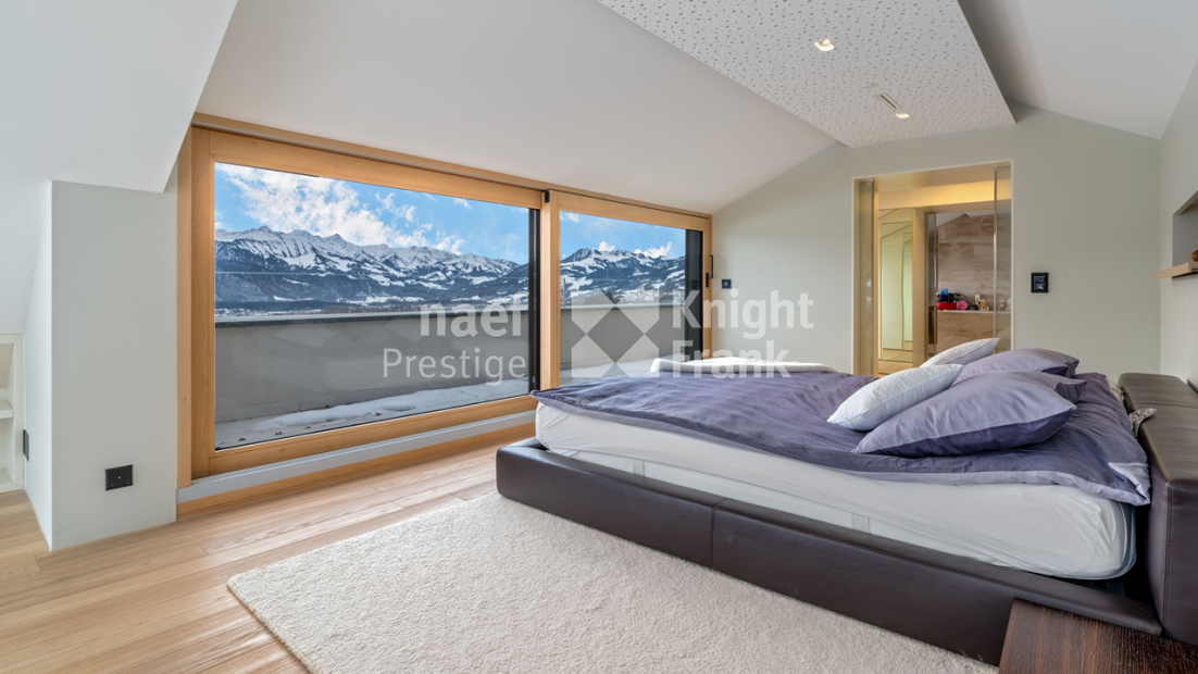 Propriété individuelle récente de 6.5 pièces avec vue panoramique et piscine extérieure à vendre à Riaz