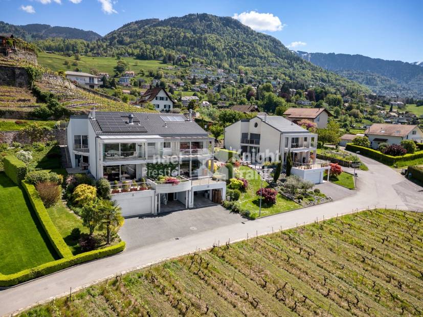Maison familiale de 7.5 pièces avec ascenseur privatif et vue panoramique sur le lac à vendre à Chailly/Montreux