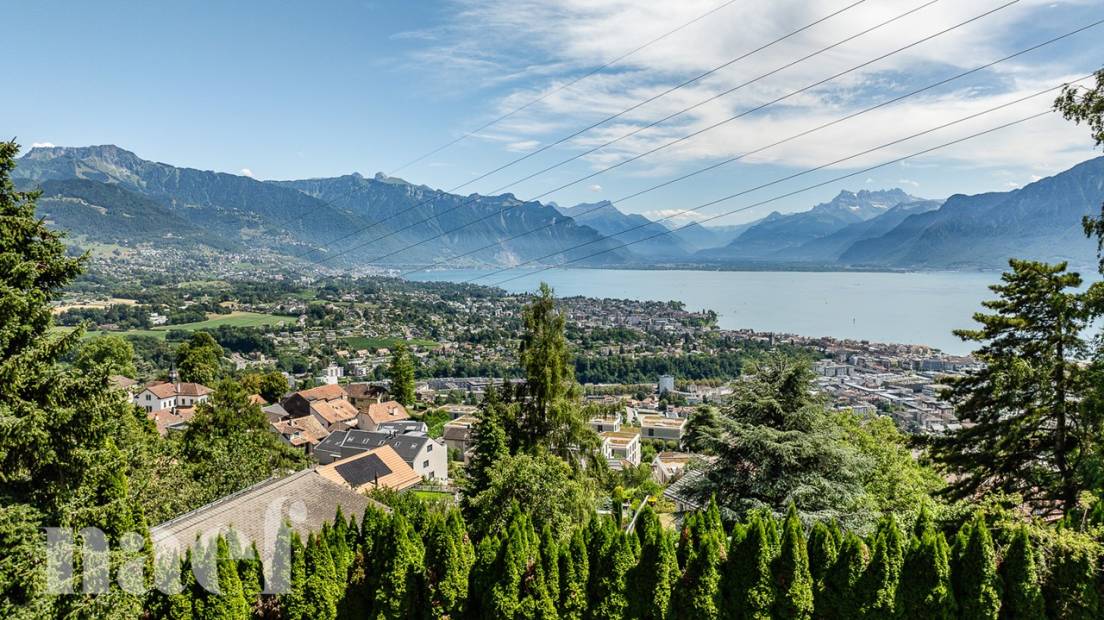 Character house with 9.5 rooms and independent apartments and panoramic lake views for sale in Chardonne